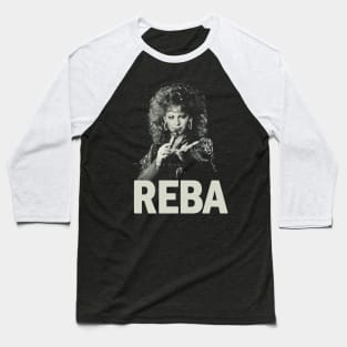 REBA ++ Black Vintage Baseball T-Shirt